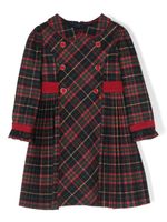 Patachou robe croisée à motif tartan - Vert