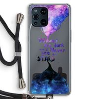 Stars quote: Oppo Find X3 Transparant Hoesje met koord