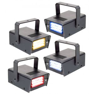 BeamZ Set met 4 gekleurde mini stroboscopen
