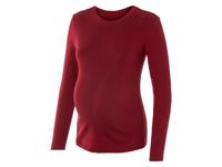 esmara Dames zwangerschapsshirt met lange mouwen (Bordeaux, XS (32/34))