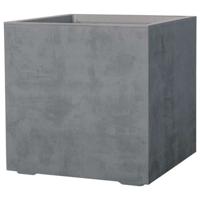DEROMA Cube Bloempot - Millennium R - Asgrijs - Met waterreservoir - Wielen van 49 cm