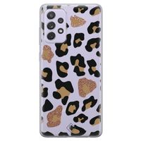 Samsung Galaxy A72 transparant hoesje - Luipaard