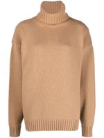 Dolce & Gabbana roll-neck virgin-wool jumper - Marron