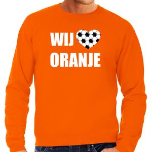 Oranje sweater / trui Holland / Nederland supporter wij houden van oranje EK/ WK voor heren