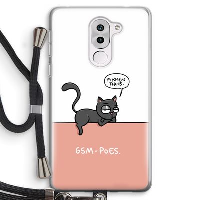 GSM poes: Honor 6X Transparant Hoesje met koord