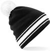 Beechfield CB472 Stadium Beanie - Black/White - One Size