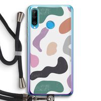 Memphis Shapes: Huawei P30 Lite Transparant Hoesje met koord