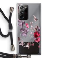 Mooie bloemen: Samsung Galaxy Note 20 Ultra / Note 20 Ultra 5G Transparant Hoesje met koord