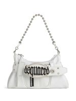 DSQUARED2 sac porté épaule en cuir à plaque logo - Blanc