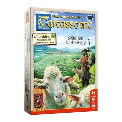 999Games carcassonne: schapen & heuvels uitbreiding bordspel