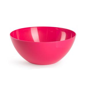 Serveerschaal/saladeschaal - D20 x H8 cm - kunststof - fuchsia roze