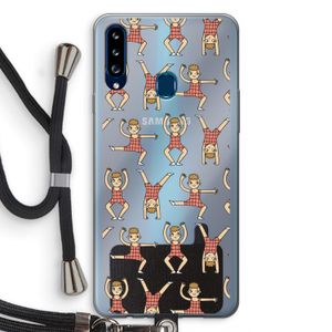 Gymboys: Samsung Galaxy A20s Transparant Hoesje met koord