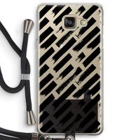 Zwarte vegen: Samsung Galaxy A5 (2016) Transparant Hoesje met koord