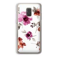 Geschilderde bloemen: Samsung Galaxy A8 (2018) Transparant Hoesje
