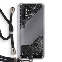 Zwart marmer: Xiaomi Mi Note 10 Transparant Hoesje met koord