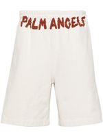 Palm Angels short de sport en coton à logo imprimé - Blanc - thumbnail