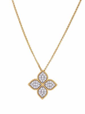 Roberto Coin collier Princess Flower en or 18ct à pendentif serti de diamants