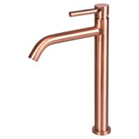 Differnz hoge kraan koud/warm - gebogen - 30.6 x 17.4 cm - rood koper