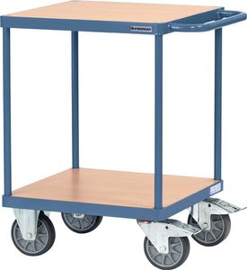 Promat Tafelwagen | 2 laadvlakken L600xB600mm | duifblauw, RAL 5014 drgverm.500 kg - 9000444113 9000444113