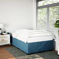 Bedframe fluweel blauw 120x200 cm