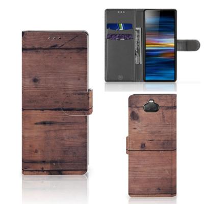 Sony Xperia 10 | Book Style Case | Old Wood