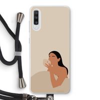 Fresh coffee: Samsung Galaxy A70 Transparant Hoesje met koord