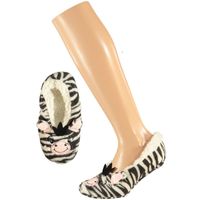 Meisjes ballerina pantoffels/sloffen zebra maat 31-33 31/33  - - thumbnail