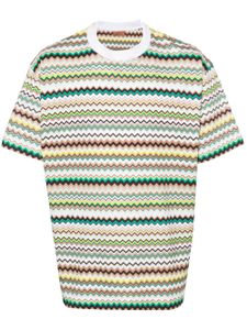 Missoni zigzag-print cotton T-shirt - Vert