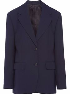 Prada blazer en laine à simple boutonnage - Bleu