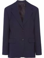 Prada blazer en laine à simple boutonnage - Bleu