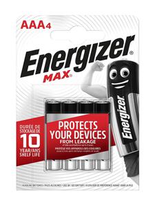 Energizer batterijen Max AAA/LR03/E92, blister van 4