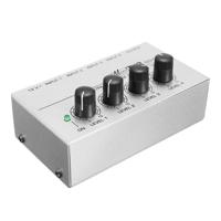 Mini Karaoke audio Mixer4 kanaal lijn mono microfoon geluid mengen versterker voor familie KTV
