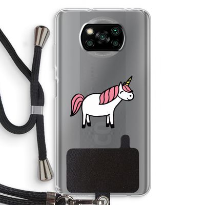 Eenhoorn: Xiaomi Poco X3 Pro Transparant Hoesje met koord