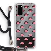 Lipjes: Samsung Galaxy S20 Transparant Hoesje met koord Lipjes: Samsung Galaxy S20 Transparant Hoesje met koord