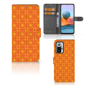 Xiaomi Redmi Note 10 Pro Telefoon Hoesje Batik Oranje