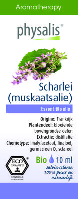 Physalis Aromatherapy Essentiële Oliën Scharlei Olie 10ml