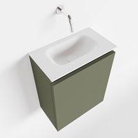 Toiletmeubel Mondiaz Ture | 40 cm | Meubelkleur Army | Eden wastafel Talc Midden | Zonder kraangat
