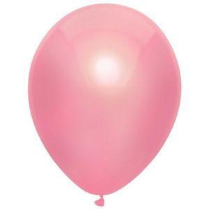 10x Roze metallic ballonnen 30 cm