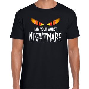 I am your worst nightmare halloween verkleed t-shirt zwart voor heren