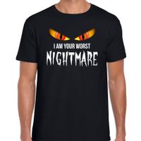 I am your worst nightmare halloween verkleed t-shirt zwart voor heren