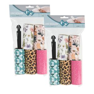 Kledingroller set - 2x - kleefroller - kledingborstel - pluizenroller voor kleding of meubels