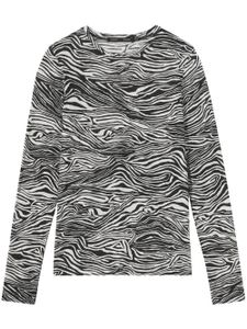 Proenza Schouler t-shirt imprimé à manches longues - Noir