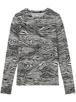 Proenza Schouler t-shirt imprimé à manches longues - Noir