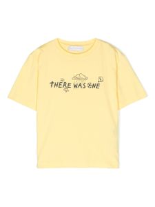 There Was One Kids t-shirt en coton à logo imprimé - Jaune