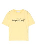 There Was One Kids t-shirt en coton à logo imprimé - Jaune