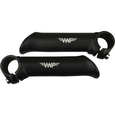VWP bar-ends forged kort recht aluminium zwart