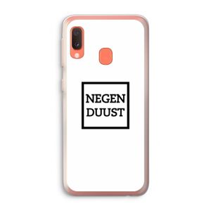 Negenduust vierkant: Samsung Galaxy A20e Transparant Hoesje