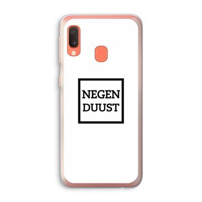 Negenduust vierkant: Samsung Galaxy A20e Transparant Hoesje
