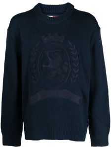 Tommy Hilfiger pull à logo brodé - Bleu