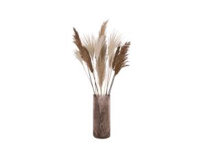 Bloemenvaas Allure Straight groot 30x 12 cm - chocoladebruin